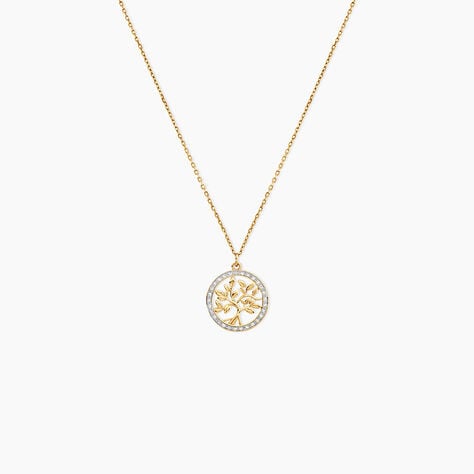 Collier Seoc Or Jaune Diamant - Colliers  | Histoire d&rsquo;Or