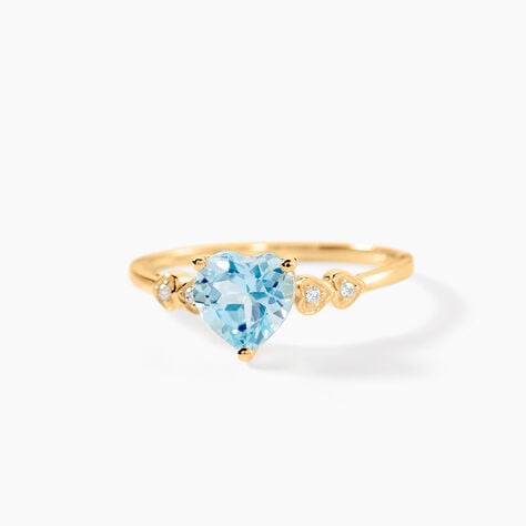 Bague Ashvin Or Jaune Topaze Et Oxyde - Bagues solitaires Femme | Histoire d&rsquo;Or