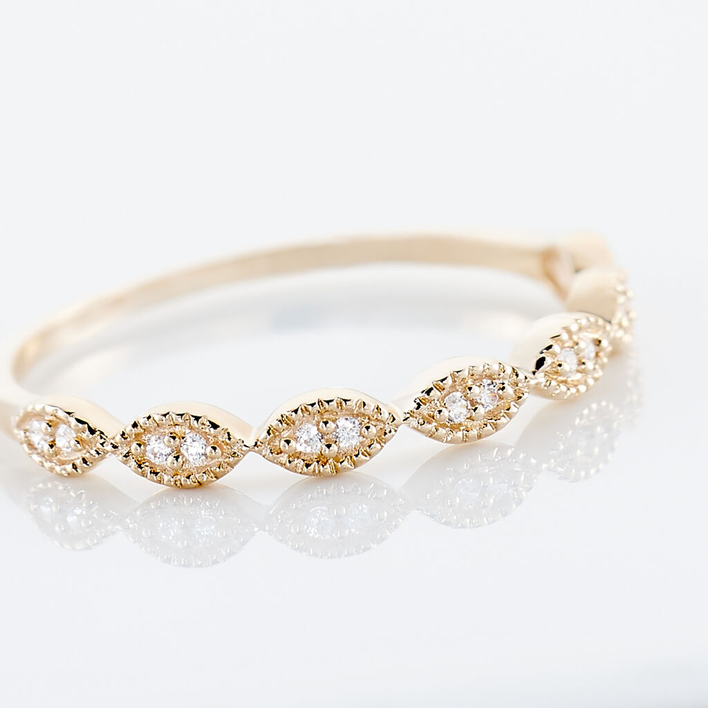 Bague Hestia Or Rose Oxyde De Zirconium - Bagues avec pierre Femme | Histoire d’Or