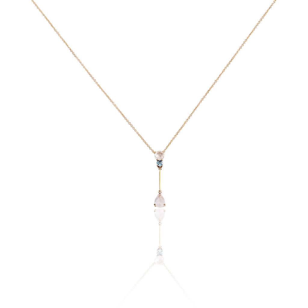 Collier Belen Or Rose Topaze Et Quartz - Colliers Femme | Histoire d’Or