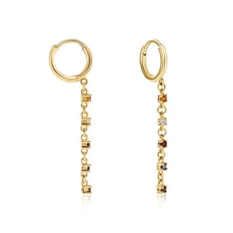 Cr&eacute;oles C&eacute;ph&eacute;e Plaqu&eacute; Or Dor&eacute; Oxyde De Zirconium - Boucles d'oreilles cr&eacute;oles Femme | Histoire d&rsquo;Or