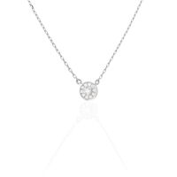 Collier Argent Blanc Auxana Oxyde De Zirconium