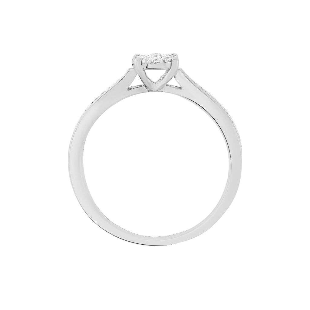 Bague Celia Or Blanc Diamant - Bagues avec pierre Femme | Histoire d’Or