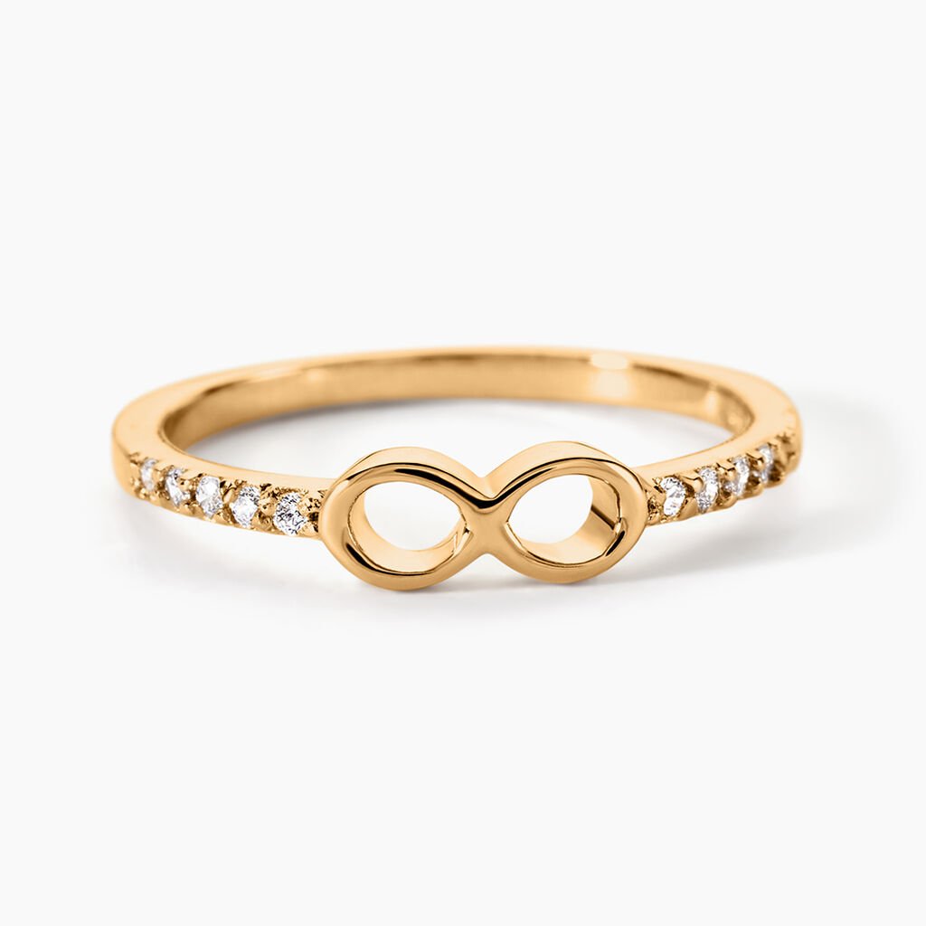 Bague Plaqu&eacute; Or Daniset Oxydes De Zirconium - Bagues avec pierre Femme | Histoire d&rsquo;Or