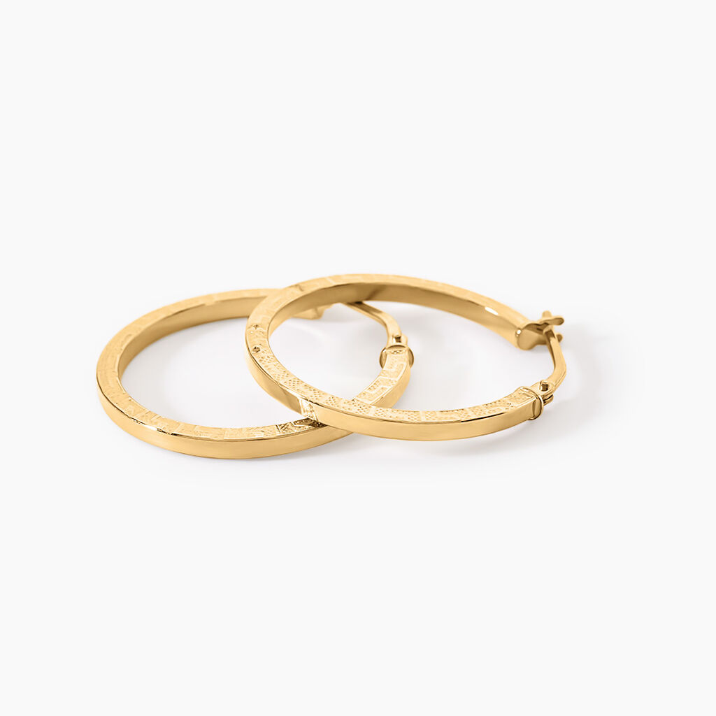 Cr&eacute;oles Xanthia Argent Dor&eacute; A L'Or 750/1000 - Boucles d'oreilles cr&eacute;oles Femme | Histoire d&rsquo;Or