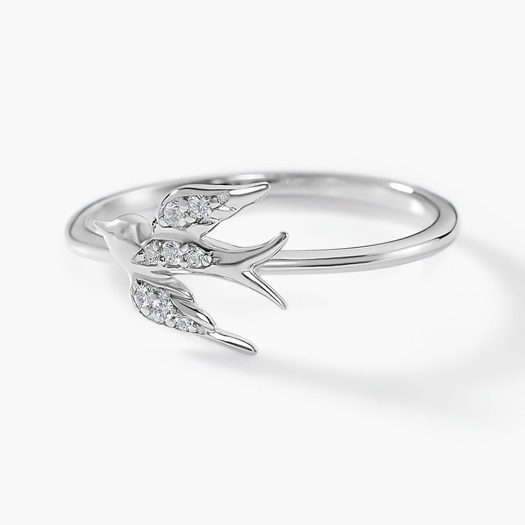 Bague Marilla Argent Blanc Oxyde De Zirconium - Bagues solitaires Femme | Histoire d&rsquo;Or