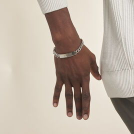 Bracelet Identité Or Acier Bicolore Diamant - Bracelets Homme | Histoire d’Or