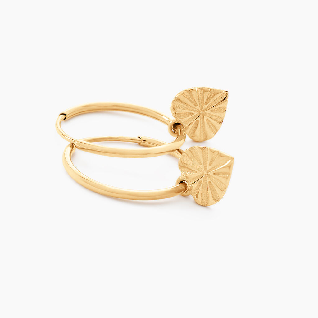 Créoles Romancya Or Jaune - Boucles d'oreilles créoles Famille | Histoire d’Or