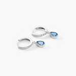 Cr&eacute;oles Jerusha Argent Blanc Spinelle Oxyde De Zirconium - Boucles d'oreilles cr&eacute;oles Femme | Histoire d&rsquo;Or