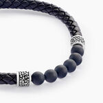 Bracelet Genaelleae Acier Blanc Agate - Bracelets Homme | Histoire d&rsquo;Or