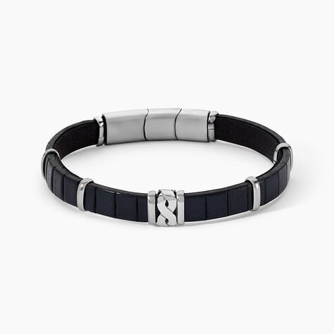 Bracelet Jourdan Chip Cuir Noir - Bracelets Homme | Histoire d’Or