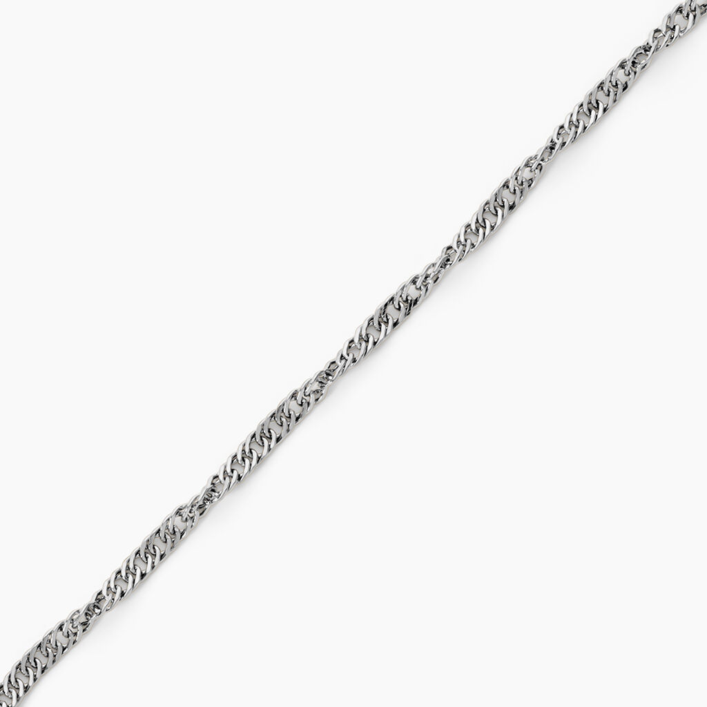 Bracelet Cinthia Acier Blanc - Bracelets cha&icirc;ne Femme | Histoire d&rsquo;Or