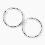 Cr&eacute;oles Carmeline Acier Blanc - Boucles d'oreilles cr&eacute;oles Femme | Histoire d&rsquo;Or