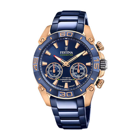 Coffret Montre Festina Chronobike Connectee Hybride Bleu - Montres Homme | Histoire d’Or