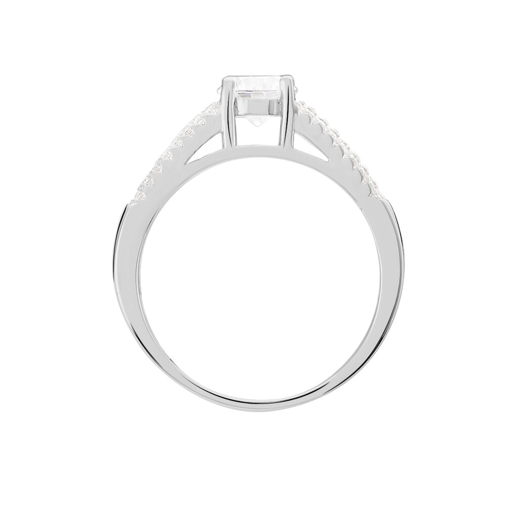 Bague Solitaire Maelline Argent Blanc Oxyde De Zirconium - Bagues solitaires Femme | Histoire d’Or