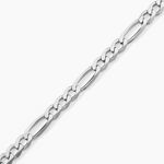 Bracelet Vivian Maille Alternee 1/3 Argent Blanc - Bracelets cha&icirc;ne Homme | Histoire d&rsquo;Or