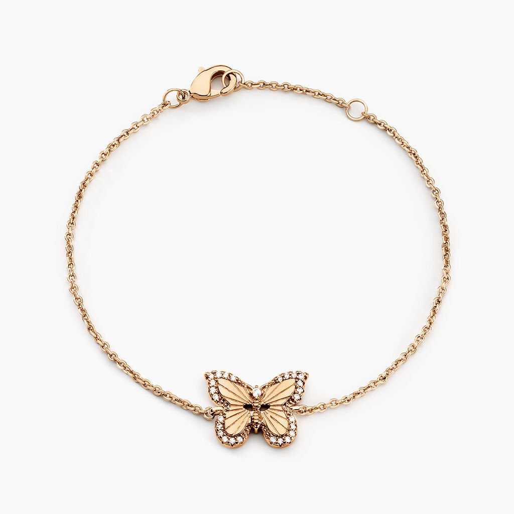 Bracelet Dixie Plaqué Or Doré Oxyde De Zirconium - Bijoux Papillon Femme | Histoire d’Or