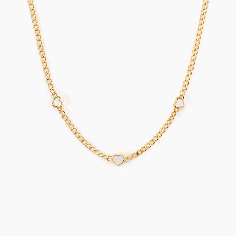 Collier Sweetheart Argent Dor&eacute; A L'Or 750/1000 Nacre - Bijoux avec pierres Femme | Histoire d&rsquo;Or