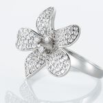 Bague Argent Blanc Catherine Oxydes De Zirconium - Bagues avec pierre Femme | Histoire d&rsquo;Or