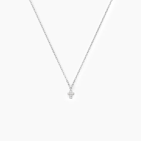 Collier Siem Argent Blanc Oxyde De Zirconium - Colliers fantaisie Femme | Histoire d&rsquo;Or