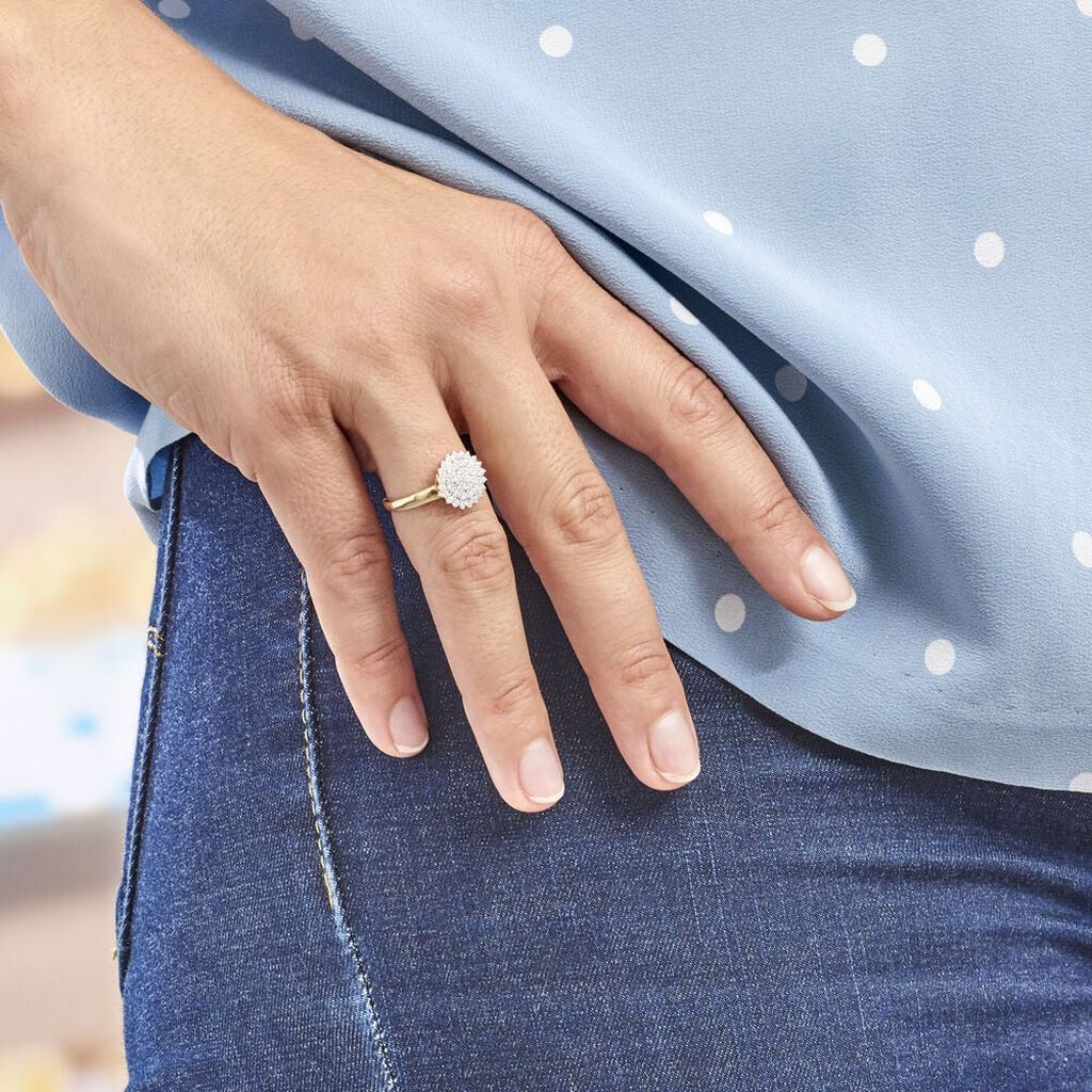 Bague Mireya Or Jaune Oxydes - Bagues avec pierre Femme | Histoire d’Or