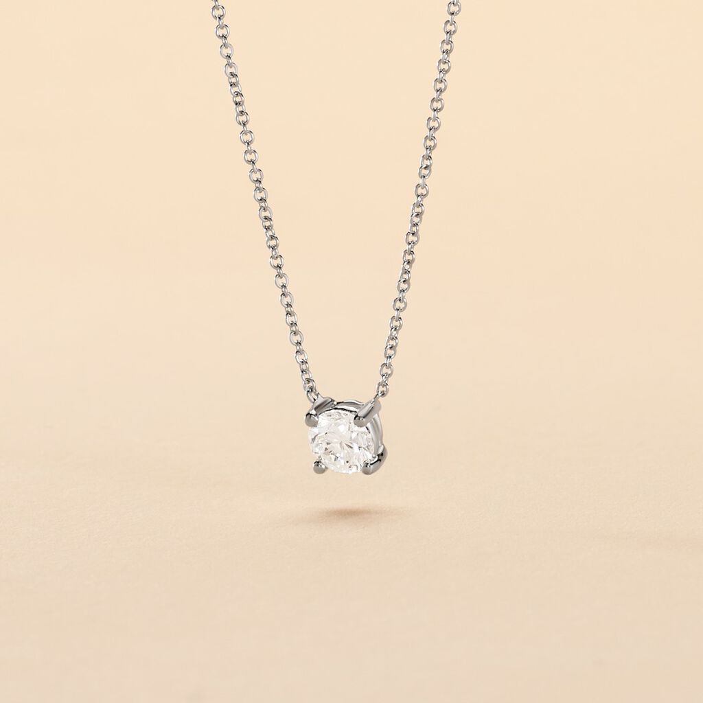 Collier Aphrodite Or Blanc Diamant - Colliers Femme | Histoire d’Or