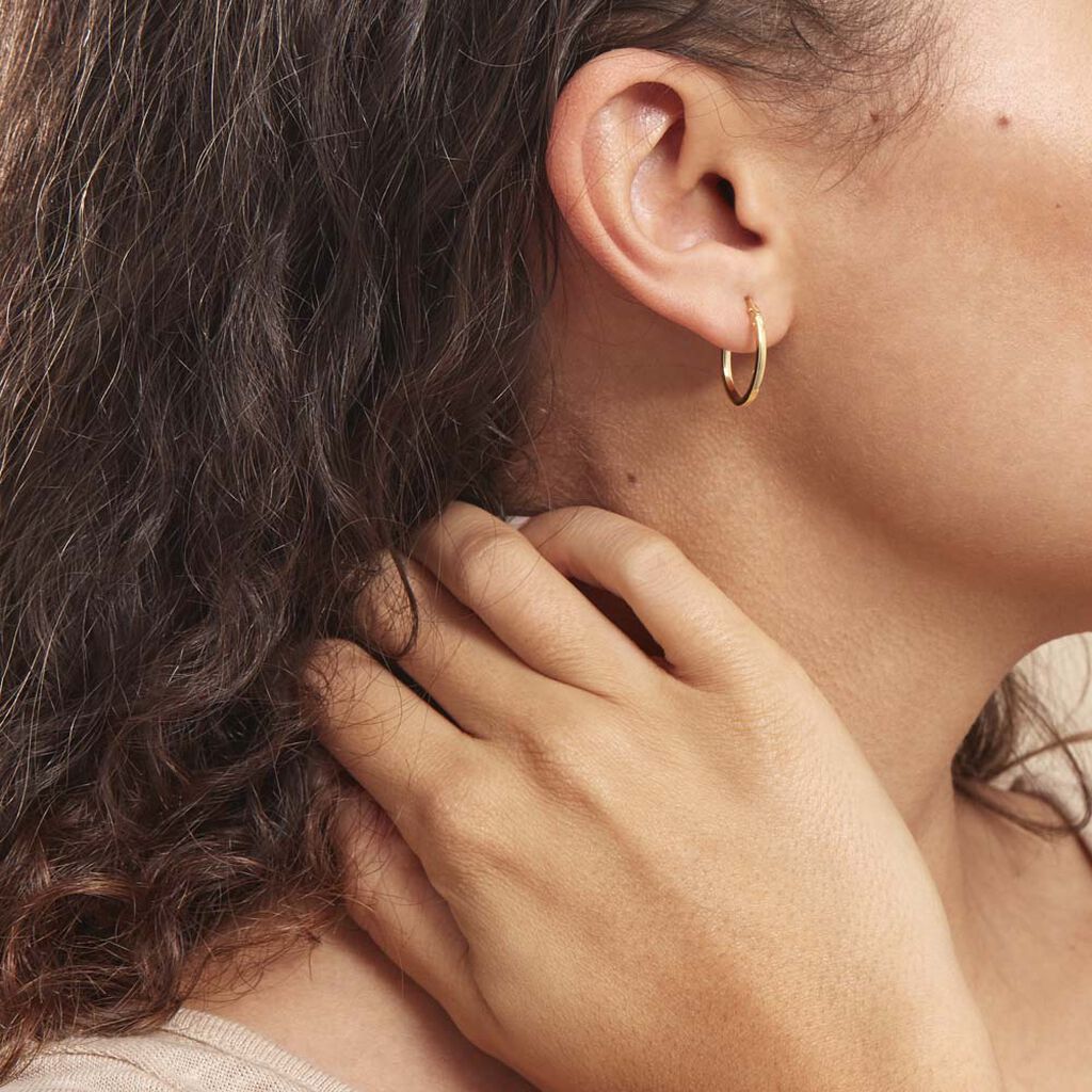 Créoles Telya Or Jaune - Boucles d'oreilles créoles Femme | Histoire d’Or