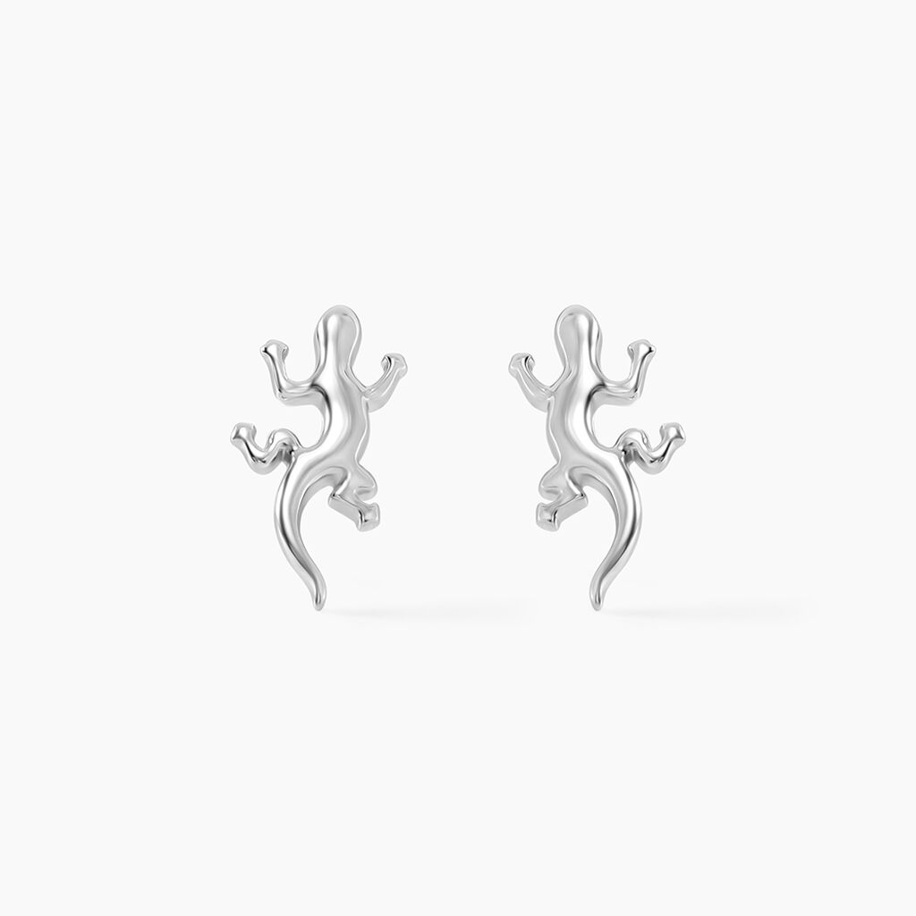 Boucles D'oreilles Puces Ivelyse Argent Blanc - Boucles d'oreilles fantaisie Femme | Histoire d&rsquo;Or