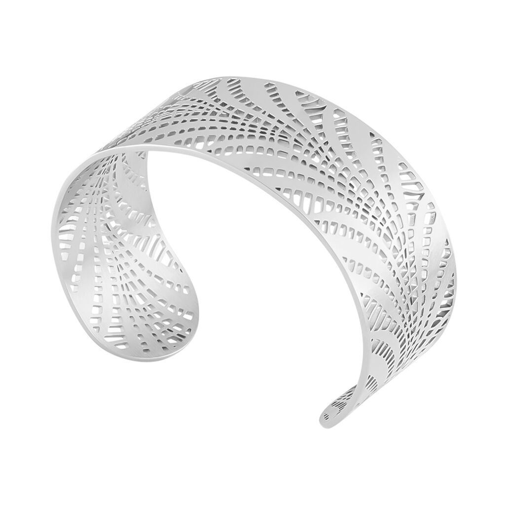 Bracelet Jonc Wilson Acier Blanc - Bracelets joncs Femme | Histoire d&rsquo;Or