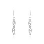 Boucles D'oreilles Pendantes Bartolomea Feuille Or Blanc - Boucles d'oreilles pendantes Femme | Histoire d&rsquo;Or