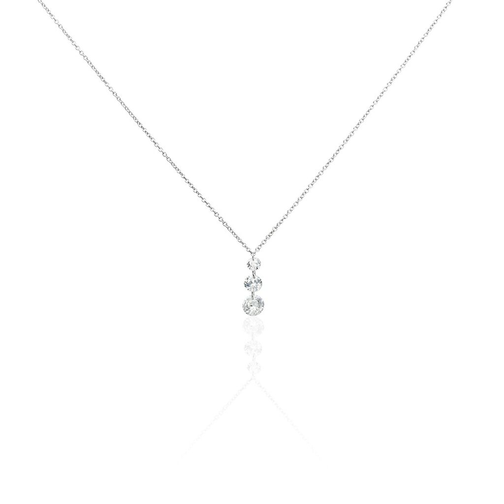 Collier Argent Constantin Argent Blanc Oxyde - Colliers fantaisie Femme | Histoire d&rsquo;Or