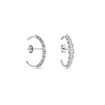 Boucles D'oreilles Liviu Argent Blanc Oxyde De Zirconium - Boucles d'oreilles cr&eacute;oles Femme | Histoire d&rsquo;Or
