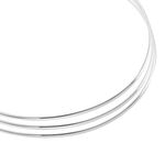 Collier Jonc Adel Acier Blanc - Colliers fantaisie Femme | Histoire d&rsquo;Or