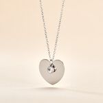 Collier Sautoir Ylla Argent Blanc Oxyde De Zirconium - Sautoirs Femme | Histoire d&rsquo;Or