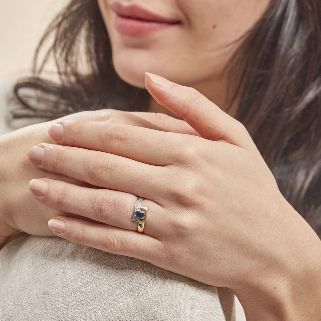 Bague Taila Or Jaune Saphir - Bagues solitaires Femme | Histoire d’Or
