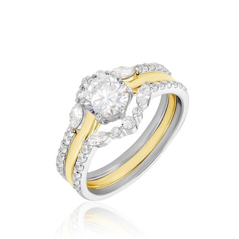 Bague Berlin Argent Bicolore Oxyde De Zirconium -  Femme | Histoire d’Or
