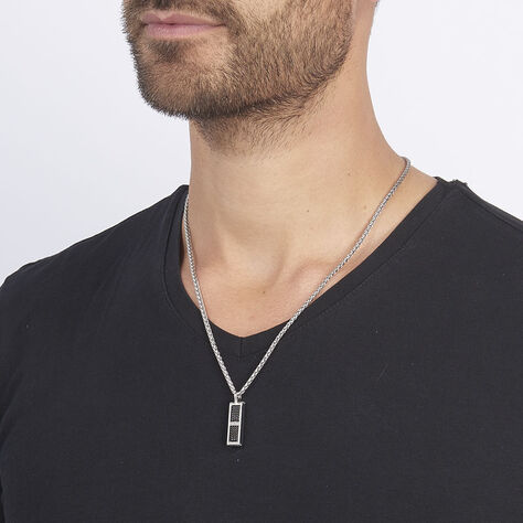 Collier Messy Acier Blanc - Colliers fantaisie Homme | Histoire d’Or