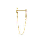 Boucle D'oreille Unitaire Barbra Or Jaune Oxyde De Zirconium - Piercings d'oreilles Femme | Histoire d&rsquo;Or