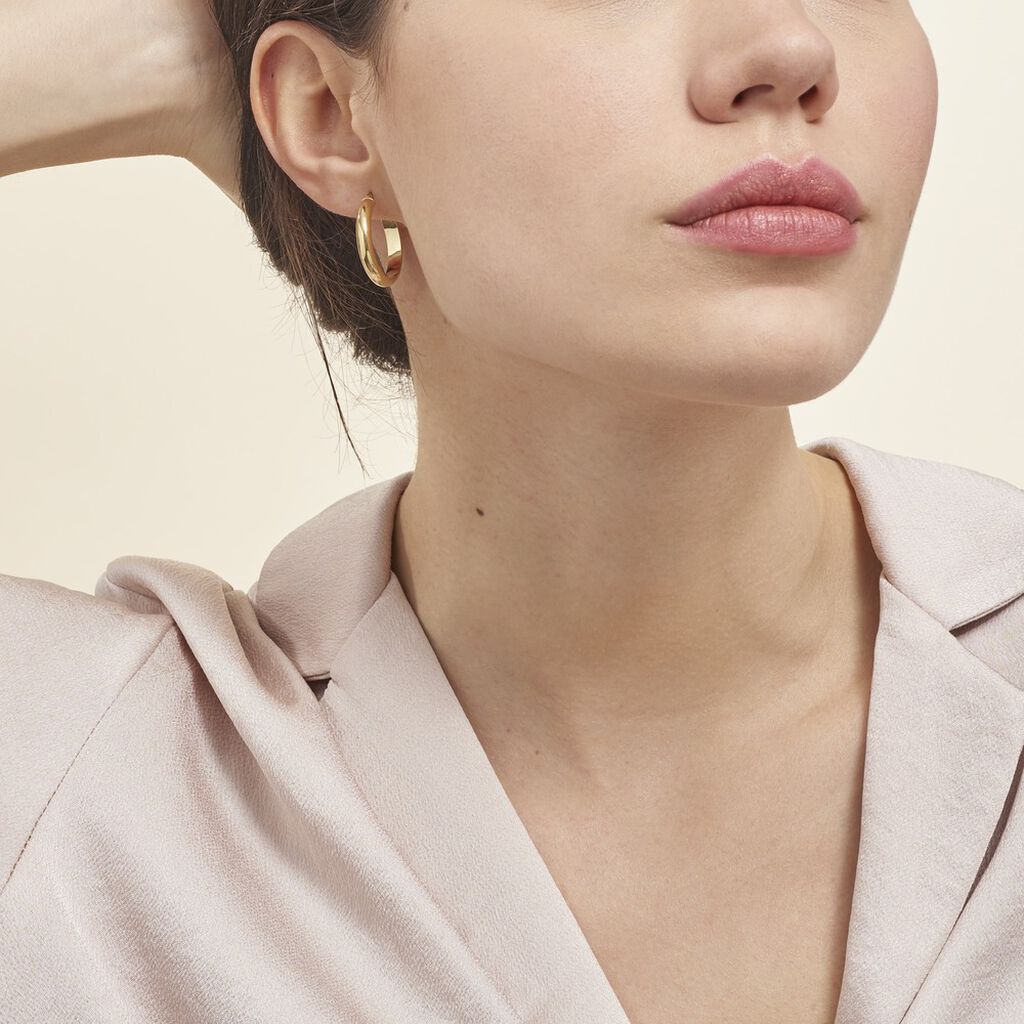 Créoles Vickie Or Jaune - Boucles d'oreilles créoles Femme | Histoire d’Or