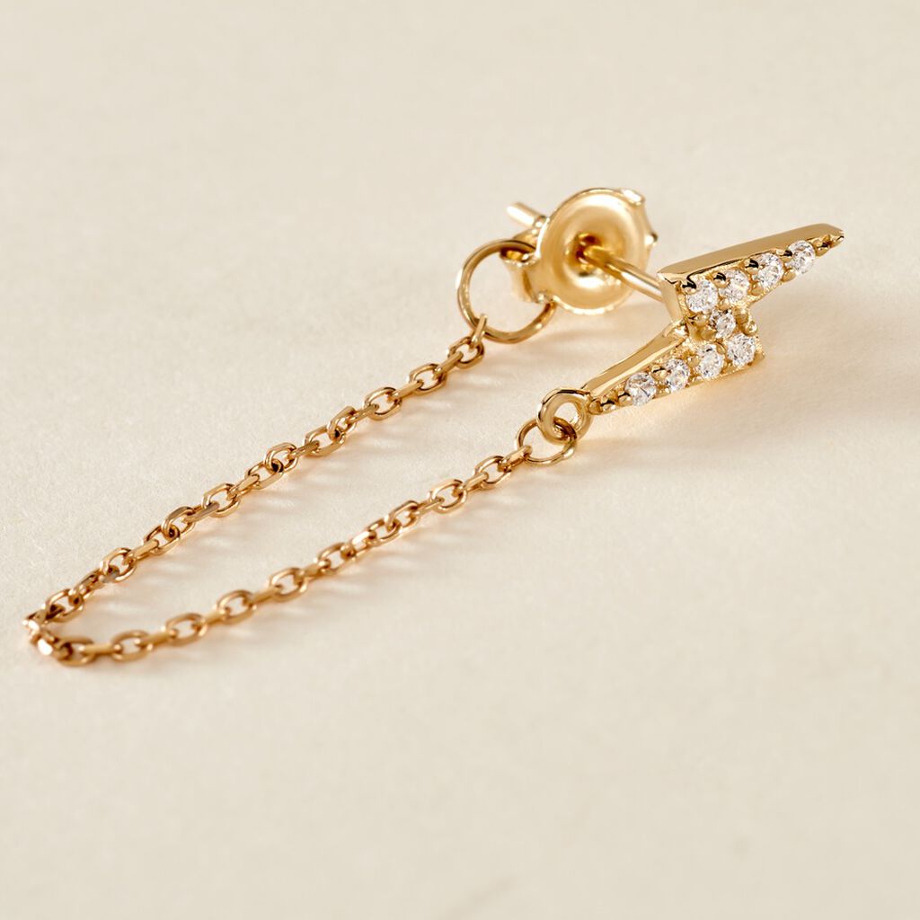 Boucle D'oreille Unitaire Fionola Or Jaune Oxyde De Zirconium - Ear cuffs Femme | Histoire d’Or