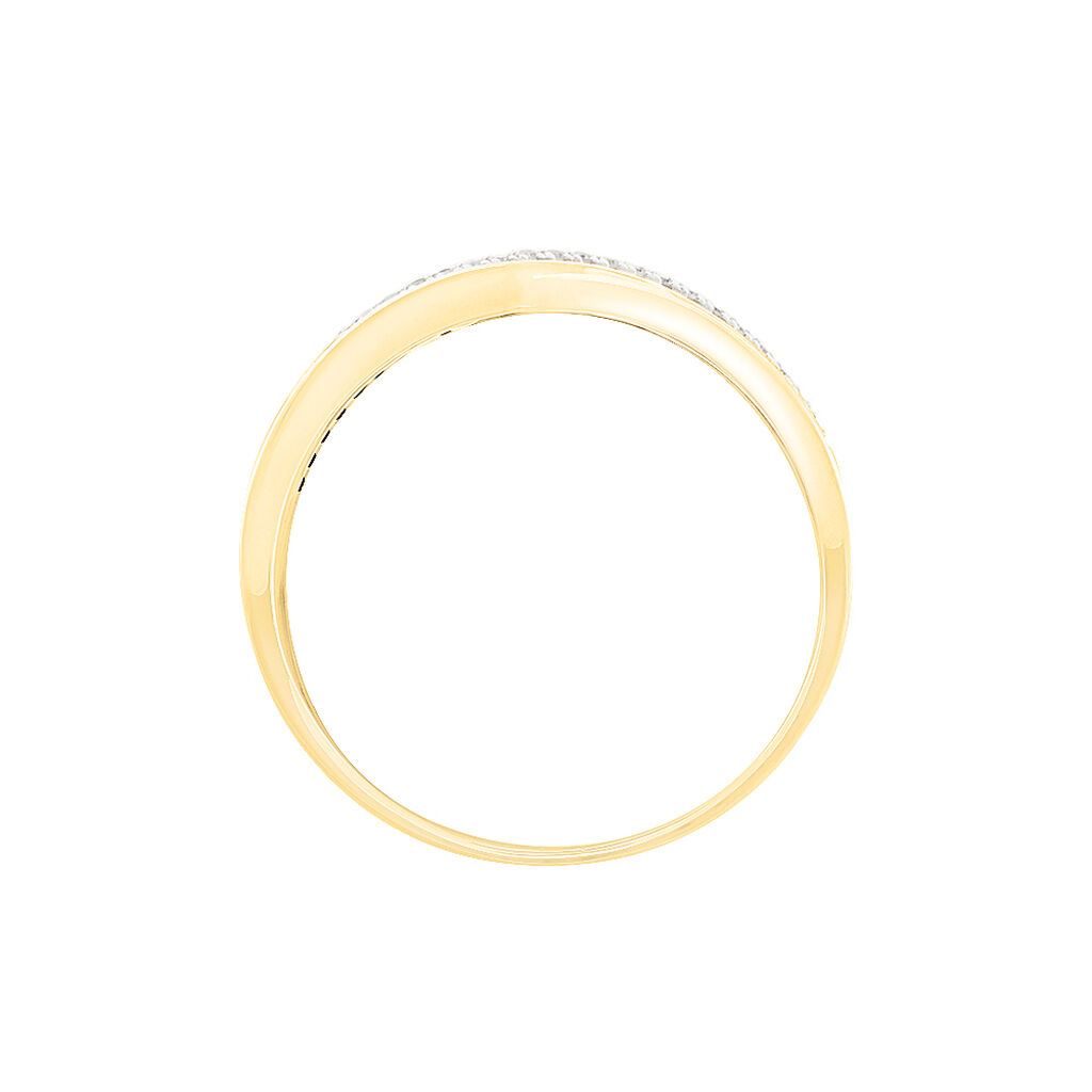 Bague Pivoine Or Jaune Diamant - Bagues avec pierre Femme | Histoire d’Or