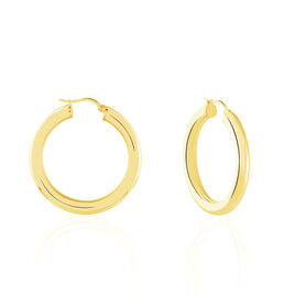 Créoles Amael Acier Jaune - Boucles d'oreilles créoles Femme | Histoire d’Or