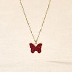 Collier Solena Papillon Or Jaune - Colliers Enfant | Histoire d&rsquo;Or