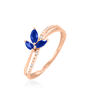 Bague Maura Or Rose Saphir Et Diamant
