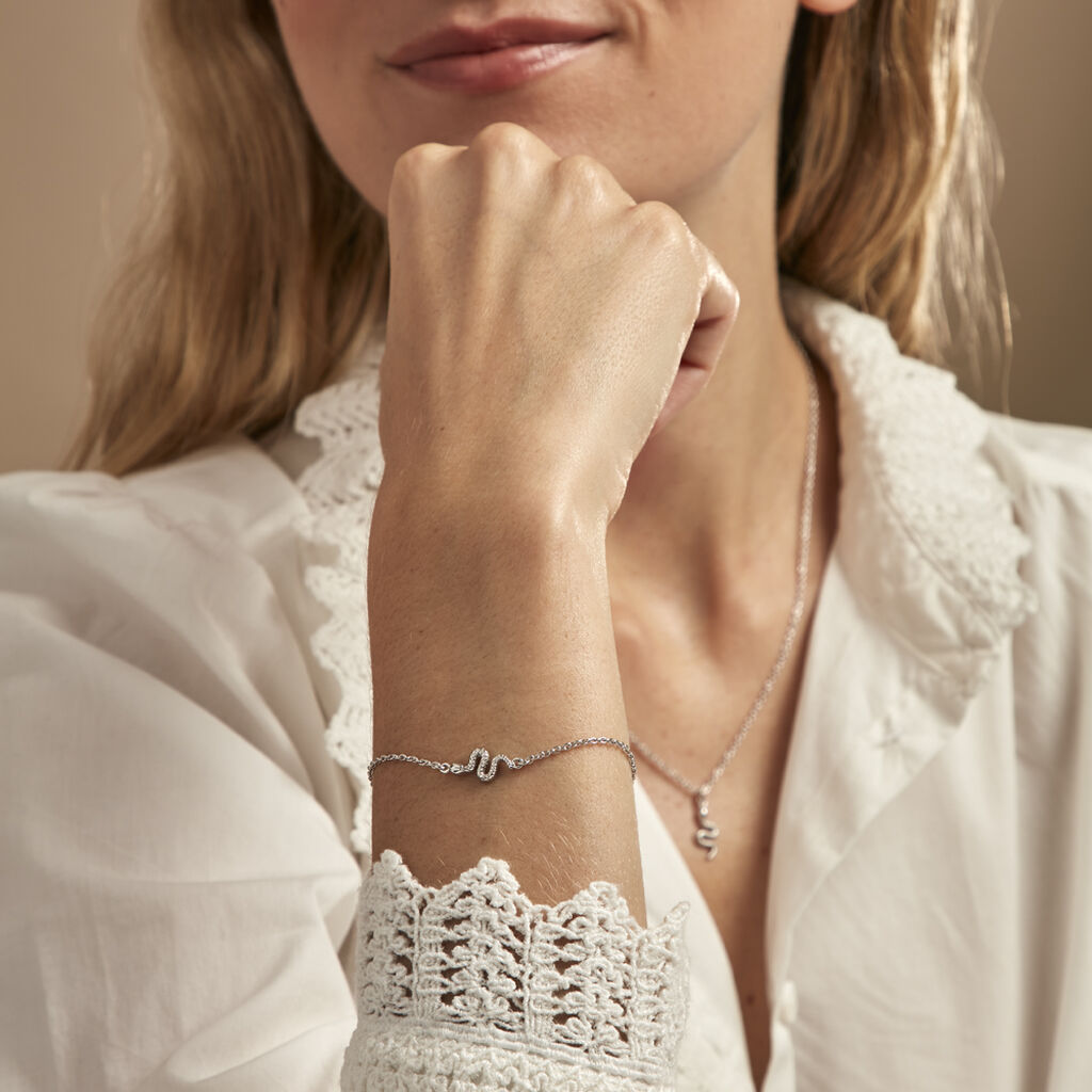 Bracelet Oria Argent Blanc - Bracelets Femme | Histoire d’Or