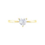 Bague Solitaire Or Jaune Idelle Oxyde De Zirconium - Bagues solitaires Femme | Histoire d&rsquo;Or