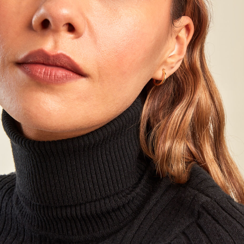 Créoles Thyrza Or Jaune - Boucles d'oreilles créoles Femme | Histoire d’Or