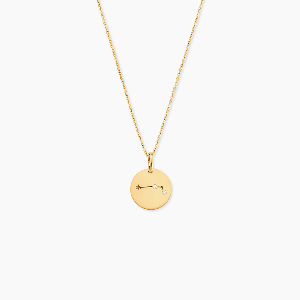 Pendentif Or Jaune Astraea Oxyde De Zirconium - Pendentifs Zodiaque Femme | Histoire d&rsquo;Or