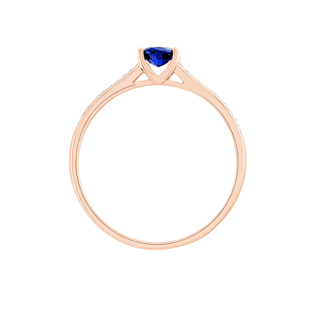Bague Crista Or Rose Saphir Et Diamant - Bagues solitaires Femme | Histoire d’Or