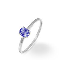 Bague Lily Or Blanc Tanzanite